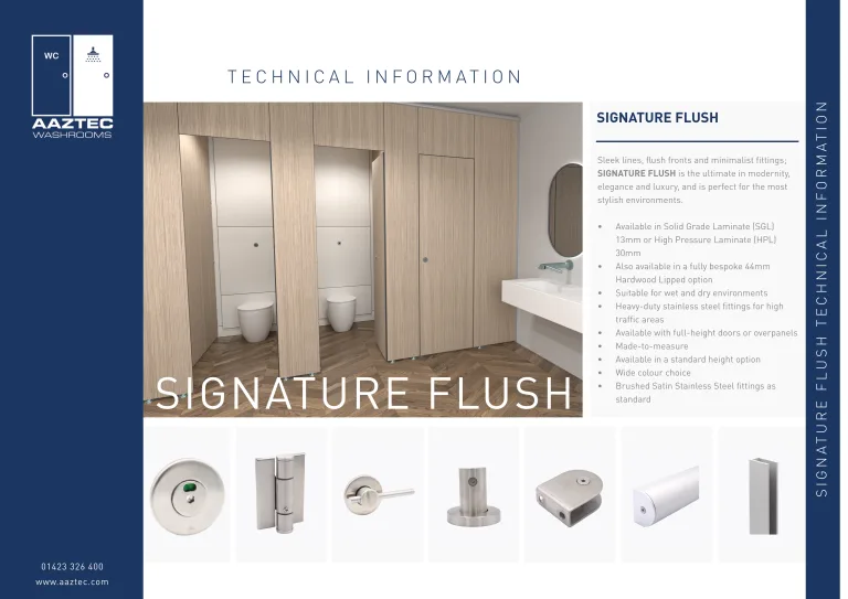 Signature Flush Datasheet Front Page